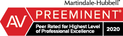 Martindale-Hubbell Preeminent Peer Rated for Highest Level of Professional Excellence